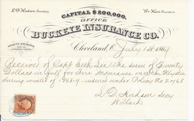 Buckeye Insurance Company to Mystic, Receipt