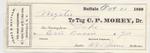 C. P. Morey, Tug to Mystic, Receipt