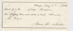 Capt. Thompson to Russell Dart, Receipt