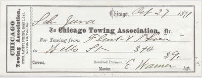 Chicago Towing Association to Jura, Receipt