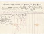 Cincinnati, Sandusky & Cleveland Rail Road to Mystic, Bill of Lading