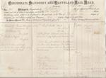 Cincinnati, Sandusky & Cleveland Rail Road to Mystic, Bill of Lading