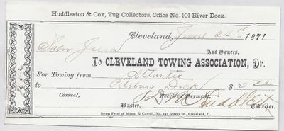 Cleveland Towing Association to Jura, Receipt