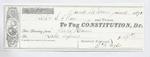 Constitution, Tug to S. A. Wood, Receipt