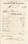 Custom House, Sandusky to Mystic, Receipt