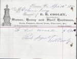 E. R. Coley to Jura, Receipt