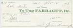 Farragut, Tug to Mystic, Receipt