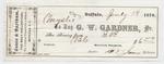 G. W.Gardner, Tug to Mystic, Receipt