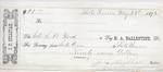 H. A. Ballentine, Tug to S. A. Wood, Receipt