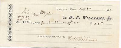 H. C. Williams to Mystic, Receipt