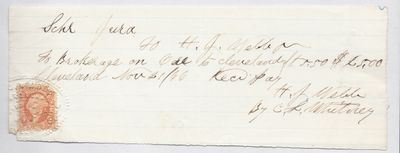 H. J. Welch to Jura, Receipt