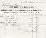 Henry Beckman to Jura, Receipt