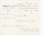 Hosmer, Bear & Co. to Mystic, Bill of Lading