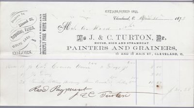 J. & C. Turton  to S. A. Wood, Receipt