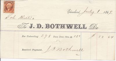 J. D. Bothwell to Mystic, Receipt