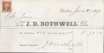 J. D. Bouthwell to Jura, Receipt