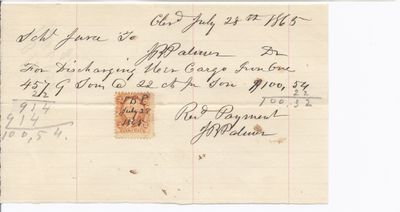 J. R. Palmer to Jura, Receipt