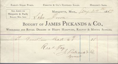 James Pickands & Co. to Jura, Receipt