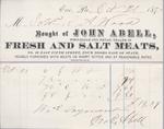 John Abell to S. A. Wood, Receipt