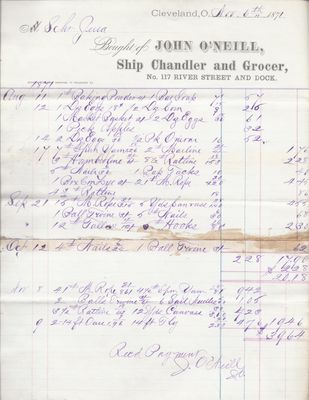 John O'Neill to Jura, Receipt