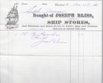 Joseph Bliss to Jura, Receipt