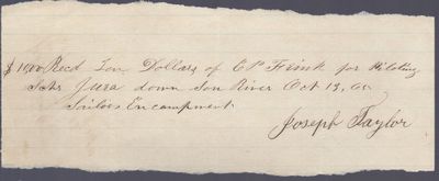 Joseph Taylor to Jura, Receipt