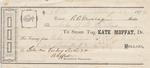 Kate Moffat Tug to John B. Wilbor, Receipt