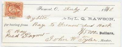 L. Q. Rawson, Tug to Mystic, Receipt