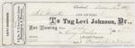 Levi Johnson, Tug to Mystic, Receipt