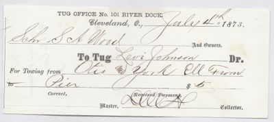 Levi Johnson, Tug to S. A. Wood, Receipt