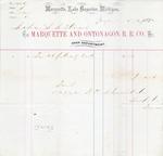 Marquette and Ontonagon R. R. C. to S. A. Wood, Receipt