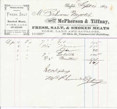 McPherson & Tiffnay to Mystic, Receipt