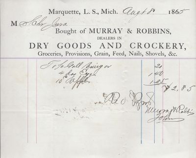 Murray & Robbins to Jura, Receipt