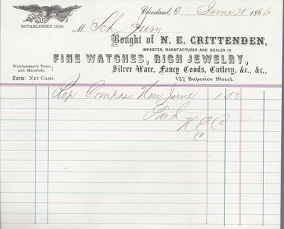 N. E. Crittenden to Jura, Receipt