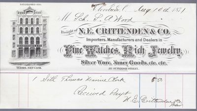 N. E. Crittenden & Co. to S. A. Wood, Receipt