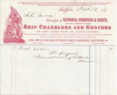 Newman, Vosburgh & Baker to Jura, Receipt