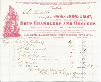 Newman, Vosburgh & Baker to Mystic, Receipt