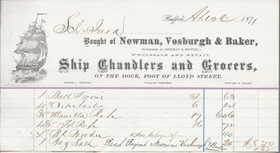 Newman, Vosburgh & Baker to Jura, Receipt