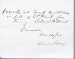 Owen Clarey to S. A. Wood, Receipt