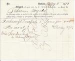 P. Winegar to Mystic, Bill of Lading