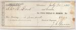 Philo S. Bemis, Tug to Russell Dart, Receipt