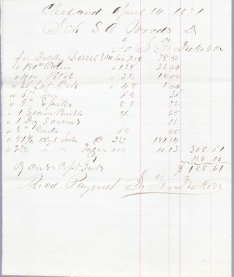 S. F. Drake & Co. to S. A. Wood, Accounts