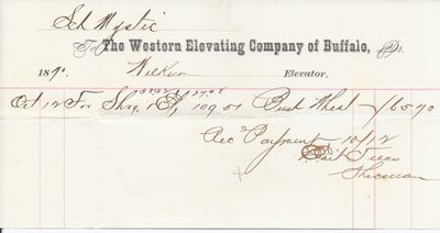 The Western Elevating Company of Buffalo to Mystic, Receipt