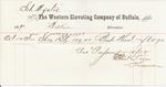 The Western Elevating Company of Buffalo to Mystic, Receipt