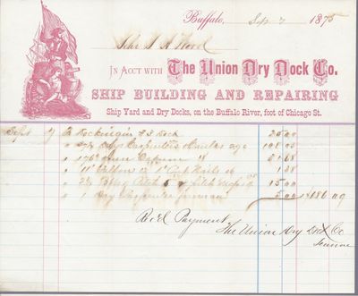 Union Dry Dock Co. to S. A. Wood, Accounts