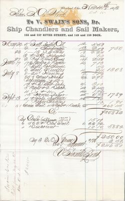 V. Swains Sons to S. A. Wood, Accounts