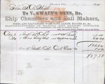 V. Swains Sons to S. A. Wood, Accounts