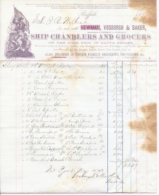 Vosburgh & Baker to John B. Wilbor, Receipt