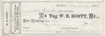 W. B. Scott, Tug to Mystic, Receipt