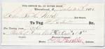 W. B. Scott, Tug to S. A. Wood, Receipt